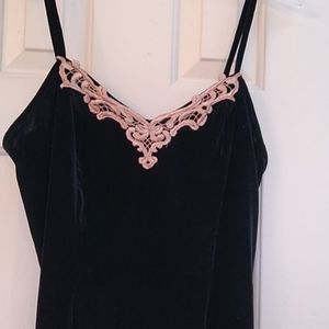 NWT cute black velvet camisole